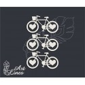 Чипборд Набор велосипедов с сердечками