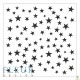 Трафарет Звезды, 15,5х15,5 см, толщина 0,5мм