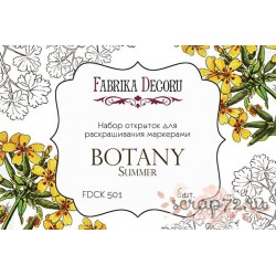 Набор открыток для раскрашивания маркерами "Botany summer"