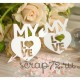 Чипборд два сердечка с надписью "My Love" 35*40 мм