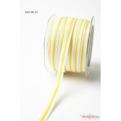 Декоративная лента от May Arts, цвет сливочный/желтый, 10мм, 90см