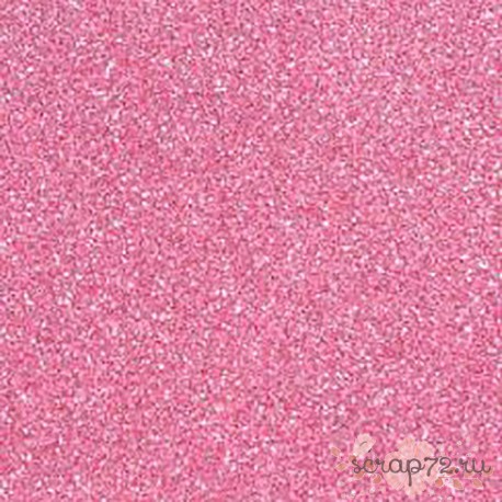 Фоамиран глиттерный 2 мм, розовый