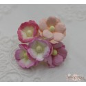 Лютики розовый микс, 5 цветочков разных оттенков