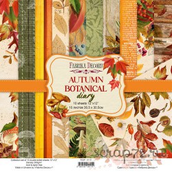 Набор скрапбумаги "Autumn botanical diary", 30,5x30,5 см, 10 листов