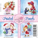 Карточки "Christmas Girl Panels", 4 дизайна, 8 цветных и 4 для раскрашивания, 10*10см